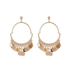 Area Stars | Large Disc Hoop Drop Earrings *NWT*